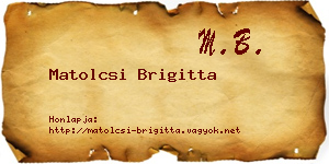 Matolcsi Brigitta névjegykártya