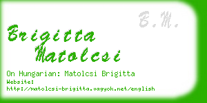 brigitta matolcsi business card